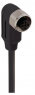 Sensor actuator cable, M12-cable socket, angled to open end, 5 pole, 2 m, PUR, black, 4 A, 16076