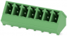 Pin header, 7 pole, pitch 3.81 mm, angled, green, 1827321