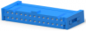 Socket header, 10 pole, pitch 2.54 mm, straight, blue, 1658526-5