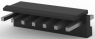 Pin header, 7 pole, pitch 3.96 mm, straight, black, 5-1123723-7