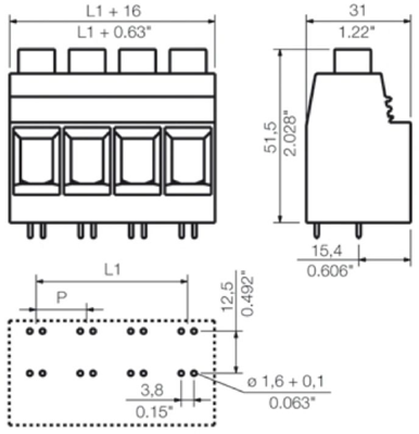 1047120000 Weidmüller PCB Terminal Blocks Image 3