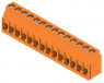 PCB terminal, 14 pole, pitch 5.08 mm, AWG 26-12, 20 A, clamping bracket, orange, 1001950000