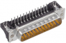 D-Sub plug, 37 pole, standard, angled, solder pin, 09654626816