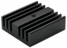 Extruded heatsink, 37.5 x 34.5 x 12.7 mm, 9.5 to 5.2 K/W, black anodized