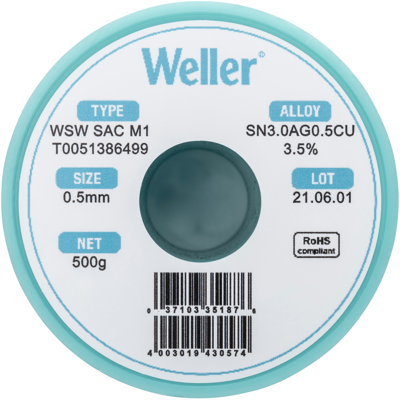 WSW SAC M1 0,5MM 500G Weller Solder Wires Image 3