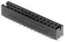 Socket header, 6 pole, pitch 2.54 mm, straight, black, 1355347-3