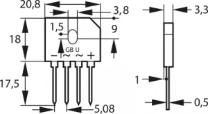 GBU8A Diotec Bridge Rectifiers