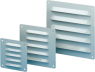 Metal outlet grille cut-out 104 x 80 mm, ext dim 120 x 120 mm, IP23