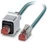 Network cable, RJ45 plug, straight to RJ45 plug, straight, Cat 5e, SF/UTP, PUR, 5 m, blue