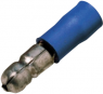 Round plug, Ø 5 mm, L 21.2 mm, insulated, straight, blue, 1.5-2.5 mm², AWG 16-14, 1492050000