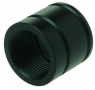 Corrugated pipe fitting, M25, plastic, black, (L) 28.1 mm