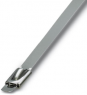 Cable tie, stainless steel, (L x W) 259 x 7.9 mm, bundle-Ø 69 mm, silver, UV resistant, -80 to 538 °C