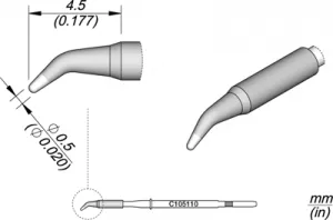 C105110 JBC Soldering tips, desoldering tips and hot air nozzles