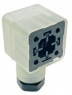 Valve connector, DIN shape A, 2 pole + PE, 24 V, 0.25-1.5 mm², 18888