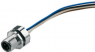 Sensor actuator cable, M12-flange plug, straight to open end, 5 pole, 0.5 m, PUR, 1814900000