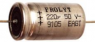 Electrolytic capacitor, 220 µF, 6.3 V (DC), -20/+20 %, axial, Ø 14 mm