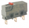 Subminiature snap-action switch, On-On, PCB connection, roller lever, 0.59 N, 0.1 A/30 VDC, IP40