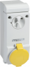 CEE wall socket, 3 pole, 32 A/100-130 V, yellow, 4 h, IP44, 83039