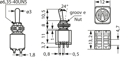 5646AK APEM Toggle Switches Image 2