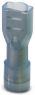 Insulated flat plug sleeve, 4.8 x 0.5 mm, 1.5 to 2.5 mm², AWG 16 to 14, brass, blue, 3240539