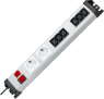 Cold device power strip, 2-way, 1.4 m, 10 A, black/silver, 227520013