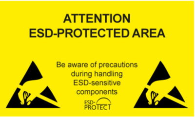 BK0601002 ESD PROTECT Inspection labels, plates and tapes