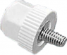 Knurled screw, M4, Ø 14 mm, 9 mm, polystyrene