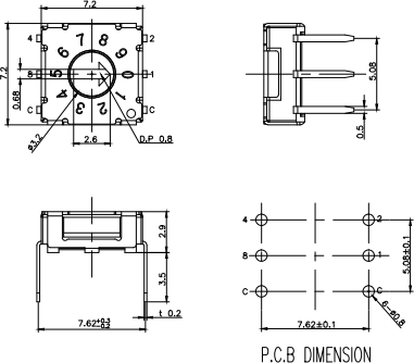 RTF10R0C C & K Slide Switches and Coding Switches Image 3