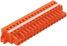 Socket header, 17 pole, pitch 5.08 mm, angled, orange, 231-317/027-000