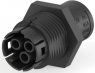 Circular connector, 3 pole, crimp connection, straight, 1-293606-1