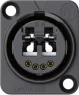 LC duplex panel socket, multimode, ceramic, black, NO2-4FDW-A