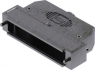 D-Sub connector housing, size: 4 (DC), straight 180°, cable Ø 3.5 to 11 mm, thermoplastic, shielded, silver, 09670370483