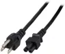 Device connection line, Japan, plug type B, straight on C5 jack, straight, black, 1.8 m