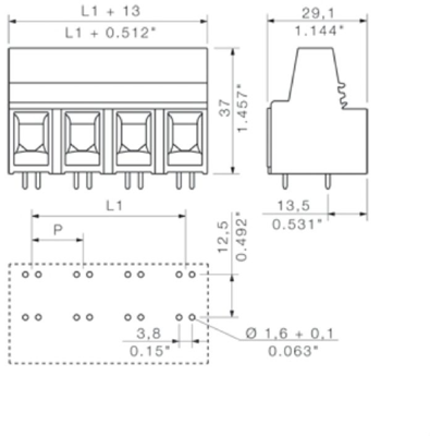 1226460000 Weidmüller PCB Terminal Blocks Image 3