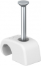 Nail clamp, max. bundle Ø 12 mm, polypropylene, pure white, (L x W x H) 19.1 x 8.3 x 10.1 mm