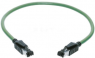 Patch cable, RJ45 plug, straight to RJ45 plug, straight, Cat 5, PUR, 0.6 m, green
