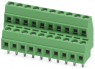 PCB terminal, 20 pole, pitch 3.81 mm, AWG 26-16, 8 A, screw connection, green, 1708110