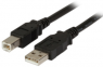 USB 2.0 Adapter cable, USB plug type A to USB plug type B, 0.5 m, black