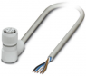 Sensor actuator cable, M12-cable socket, angled to open end, 5 pole, 1.5 m, PP-EPDM, gray, 4 A, 1404088