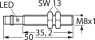 Proximity switch, built-in mounting M8, 1 Form A (N/O), 200 mA, Detection range 1.5 mm, 6020219