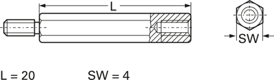 M2,5X20 H1202-MS:E1J Spacer Bolts Image 2