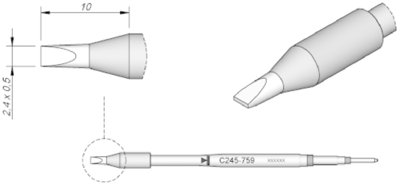 C245759 JBC Soldering tips, desoldering tips and hot air nozzles