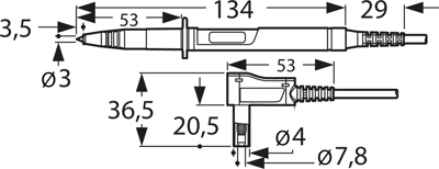 SPL 7315 NI / 1 / 100 / SW SCHÜTZINGER Test Leads Image 2