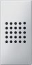 DELTA m-system buzzer 230 V 50/60 Hz, 80 dB (A) adjustable volume, aluminum.