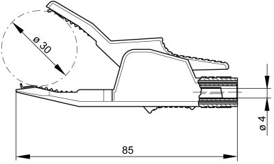 AK 2 B 2540 I SW Hirschmann Test & Measurement Aligator Clips Image 2