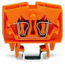 2-wire feed-through terminal, spring-clamp connection, 0.08-2.5 mm², 1 pole, 24 A, 8 kV, orange, 264-706