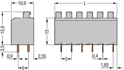 735-302 WAGO PCB Terminal Blocks Image 2