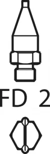 FD2 NOZZLE Weller Soldering tips, desoldering tips and hot air nozzles