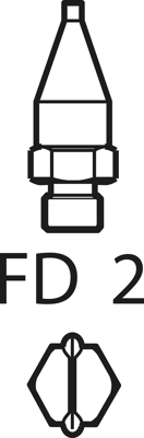 FD2 NOZZLE Weller Soldering tips, desoldering tips and hot air nozzles Image 1