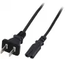Device connection line, China, plug type A, straight on C7 jack, straight, black, 1.8 m
